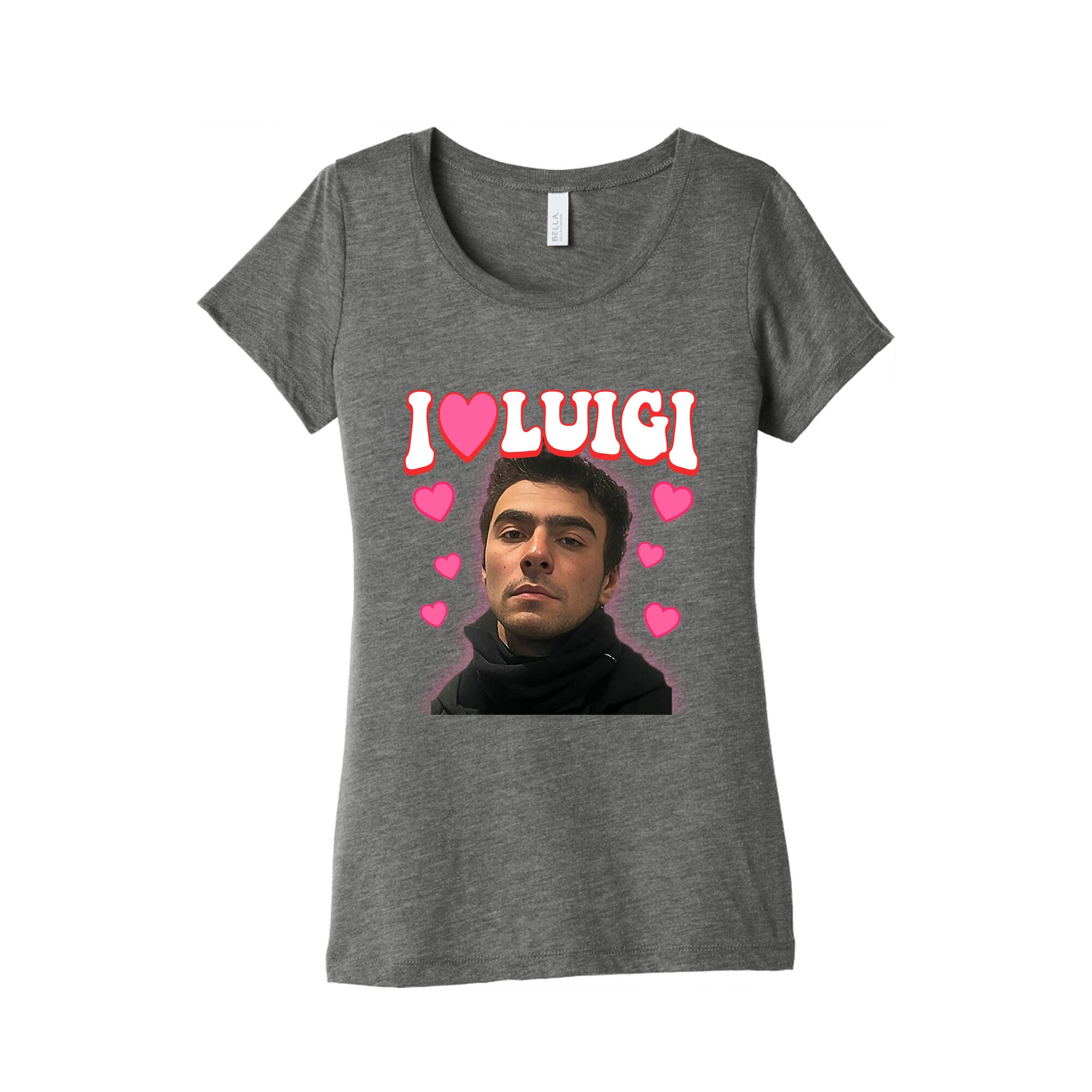 I Love Luigi Mangione Womens Triblend Tee
